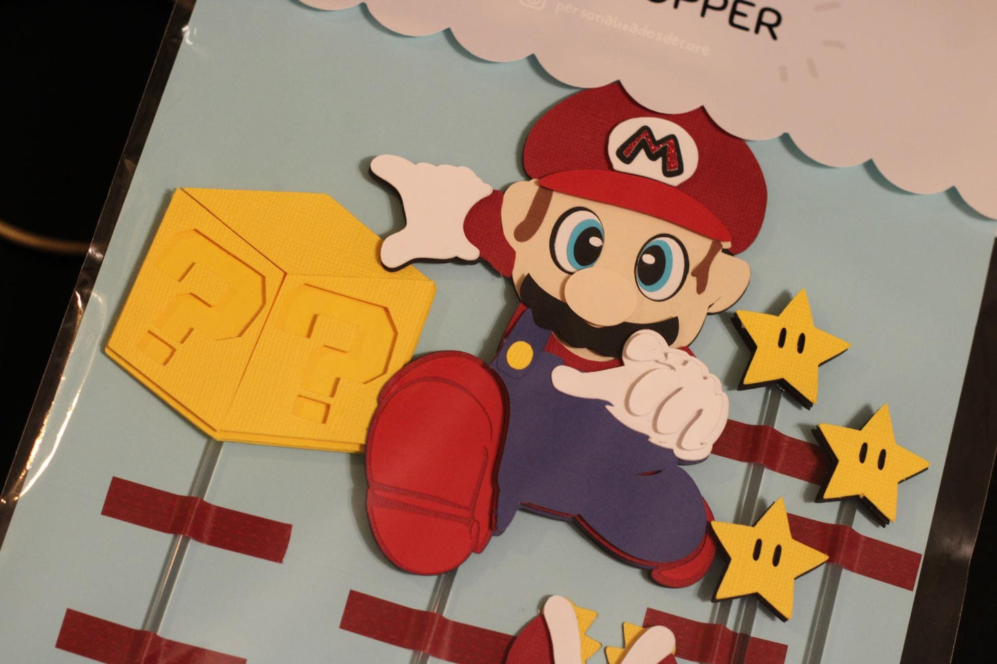 Super Customized Mario Bros Cake Topper
