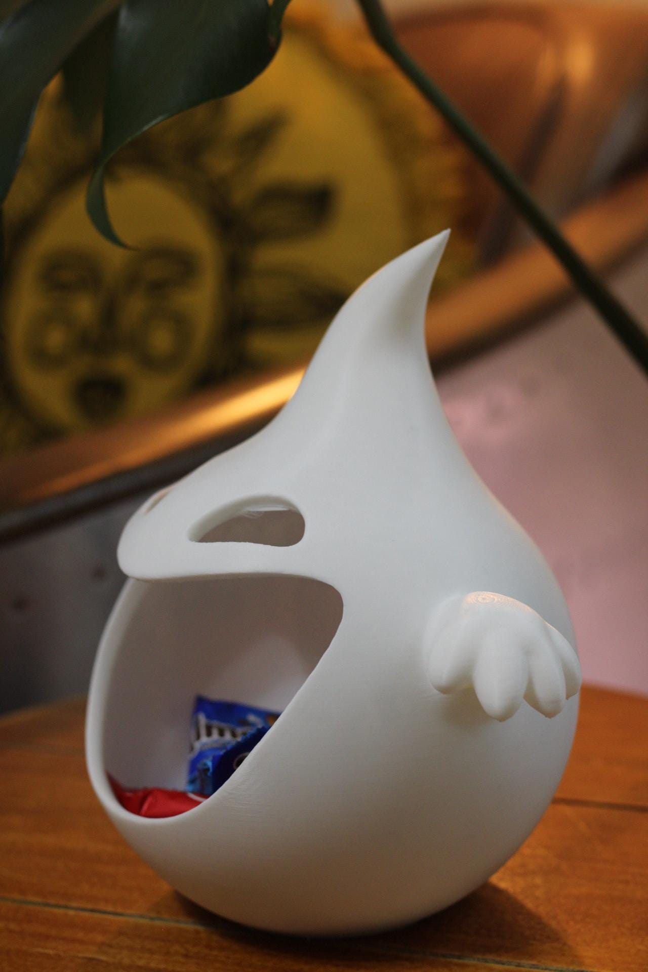 Laughing Ghost Fat Ghost Bowl For Halloween Candy