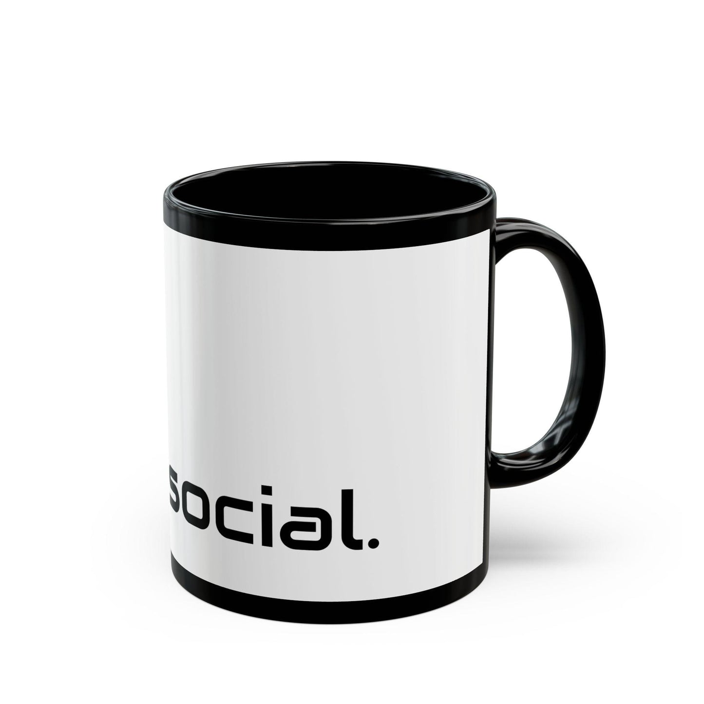 Antisocial Black Mug, Dark Humor Coffee Cup
