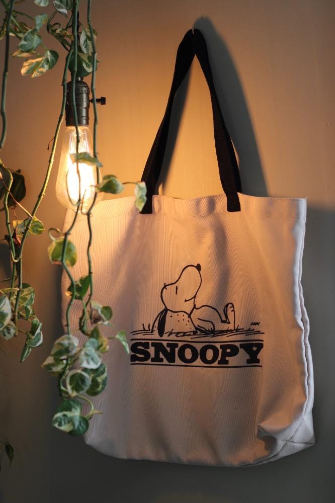 Snoopy Tote Bag With Personalization Made To Order