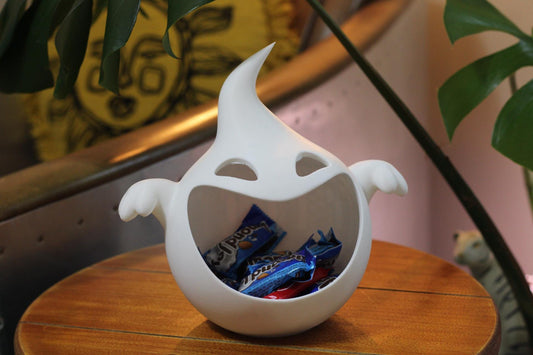Laughing Ghost Fat Ghost Bowl For Halloween Candy