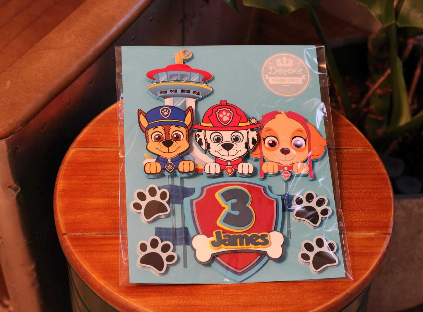 Doggie Patrol Customized Cake Topper