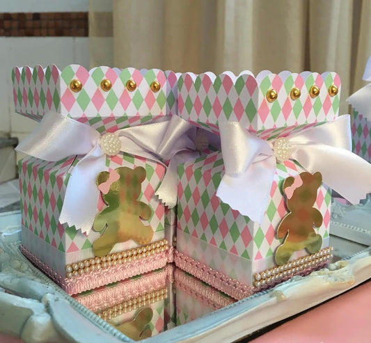 Classic Assortment Party Favor Gift Boxes (Set of 6: 3 Pairs of Designs)