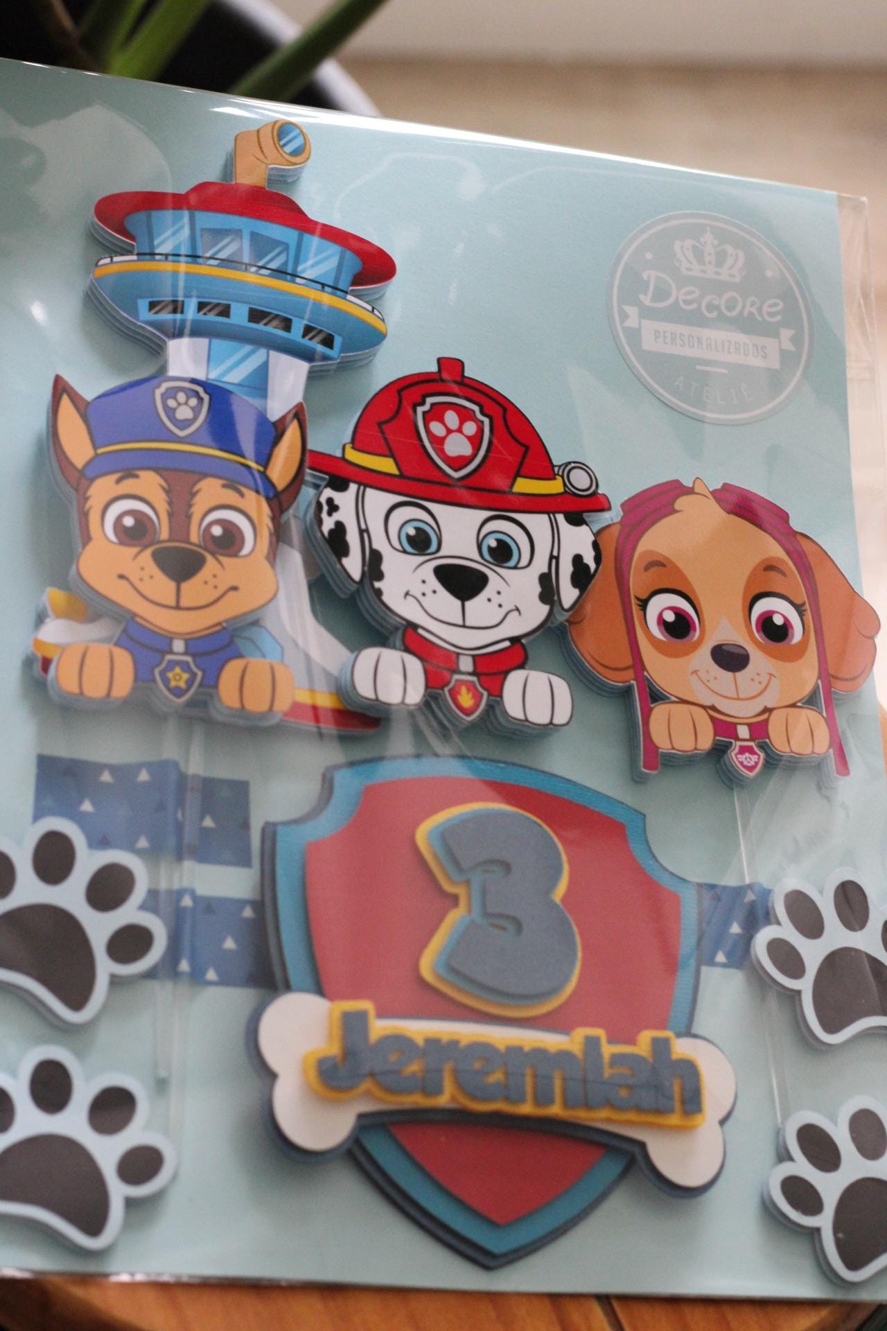 Doggie Patrol Customized Cake Topper