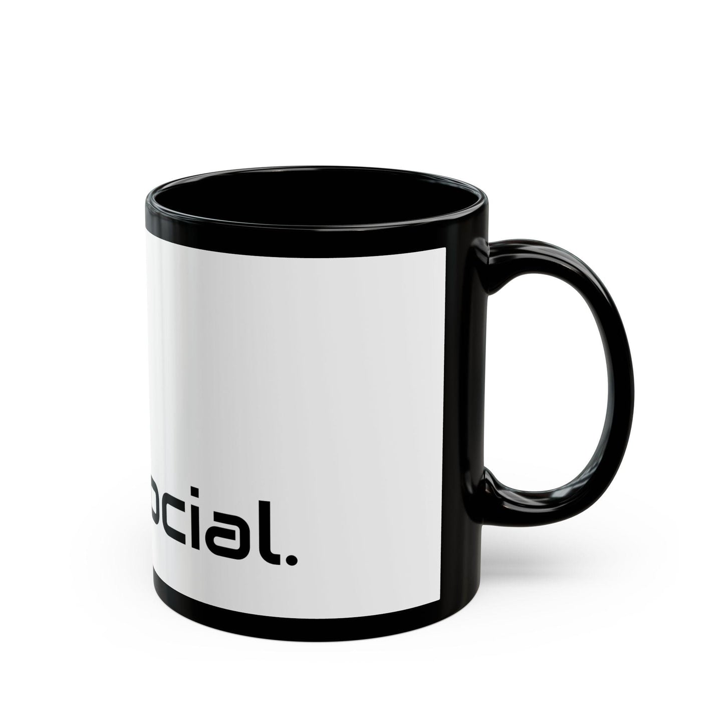 Antisocial Black Mug, Dark Humor Coffee Cup