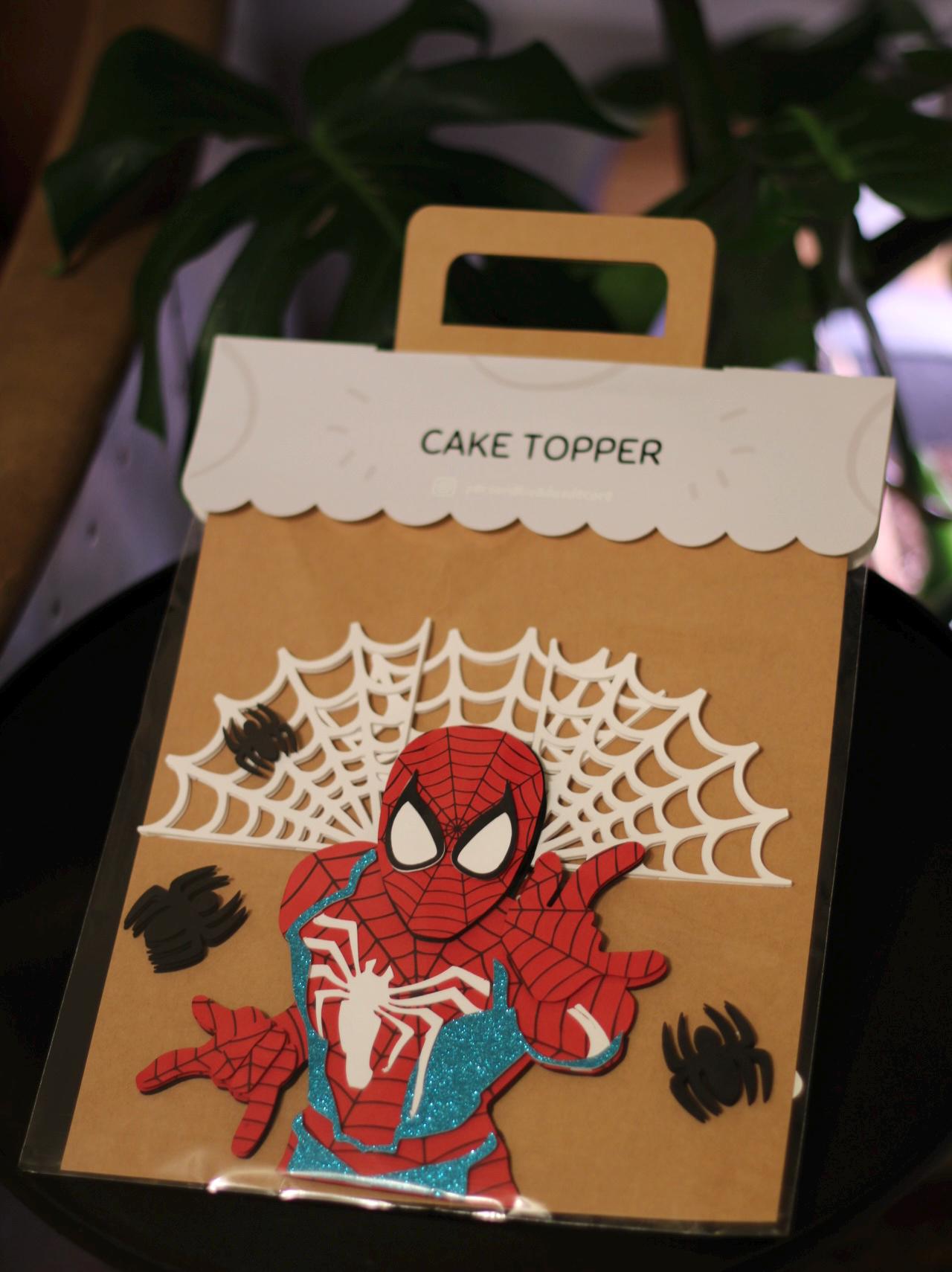 Spiderman Theme Kids Party Cake Topper