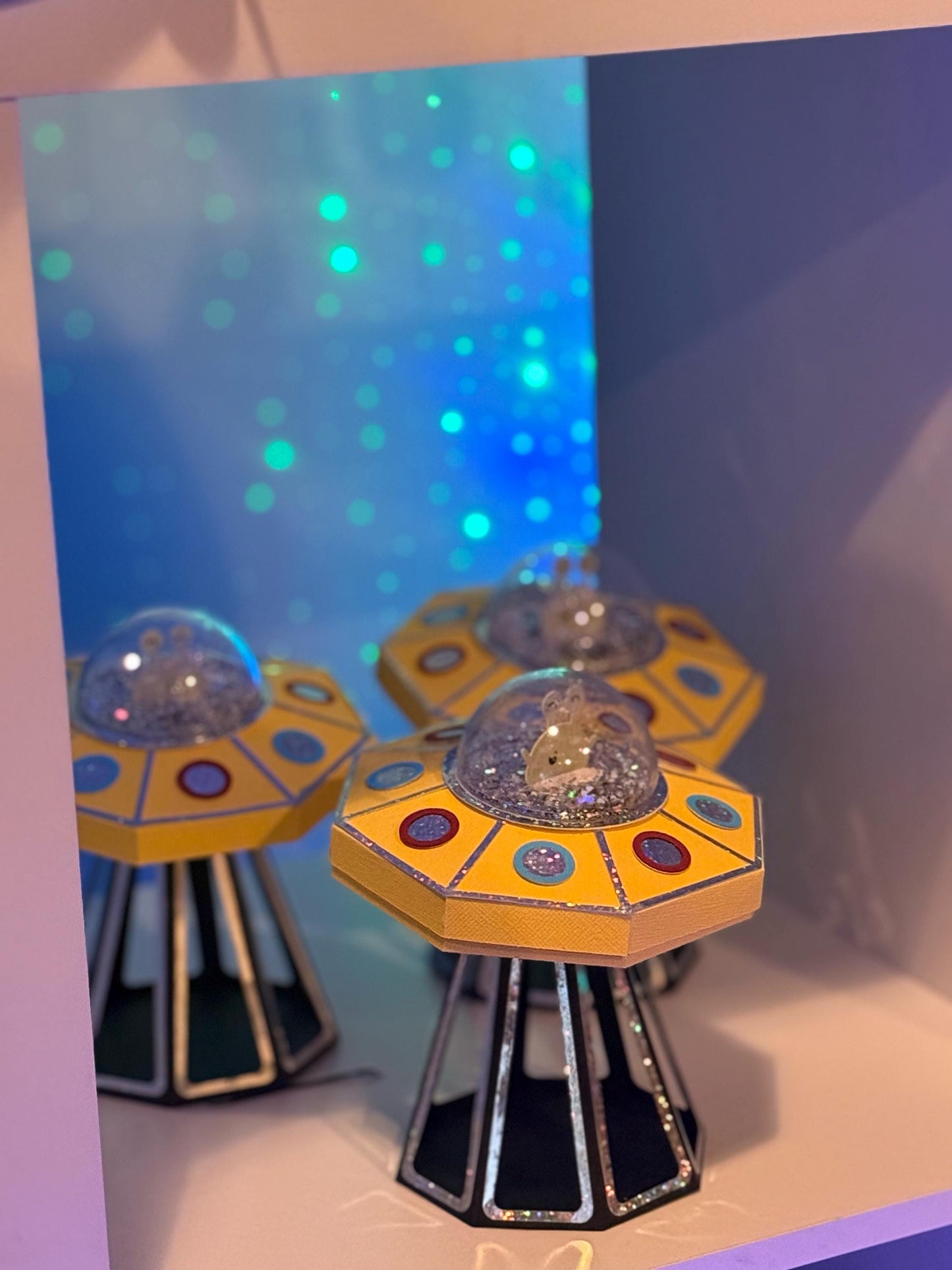 Flying Saucer Astronaut Theme Treat Boxes set of 4