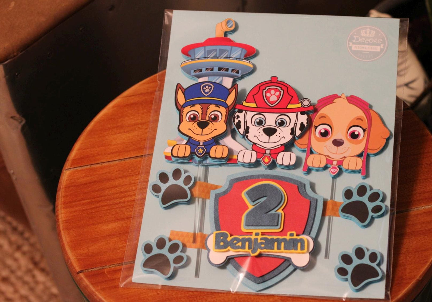 Doggie Patrol Customized Cake Topper