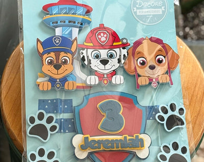 Doggie Patrol Customized Cake Topper