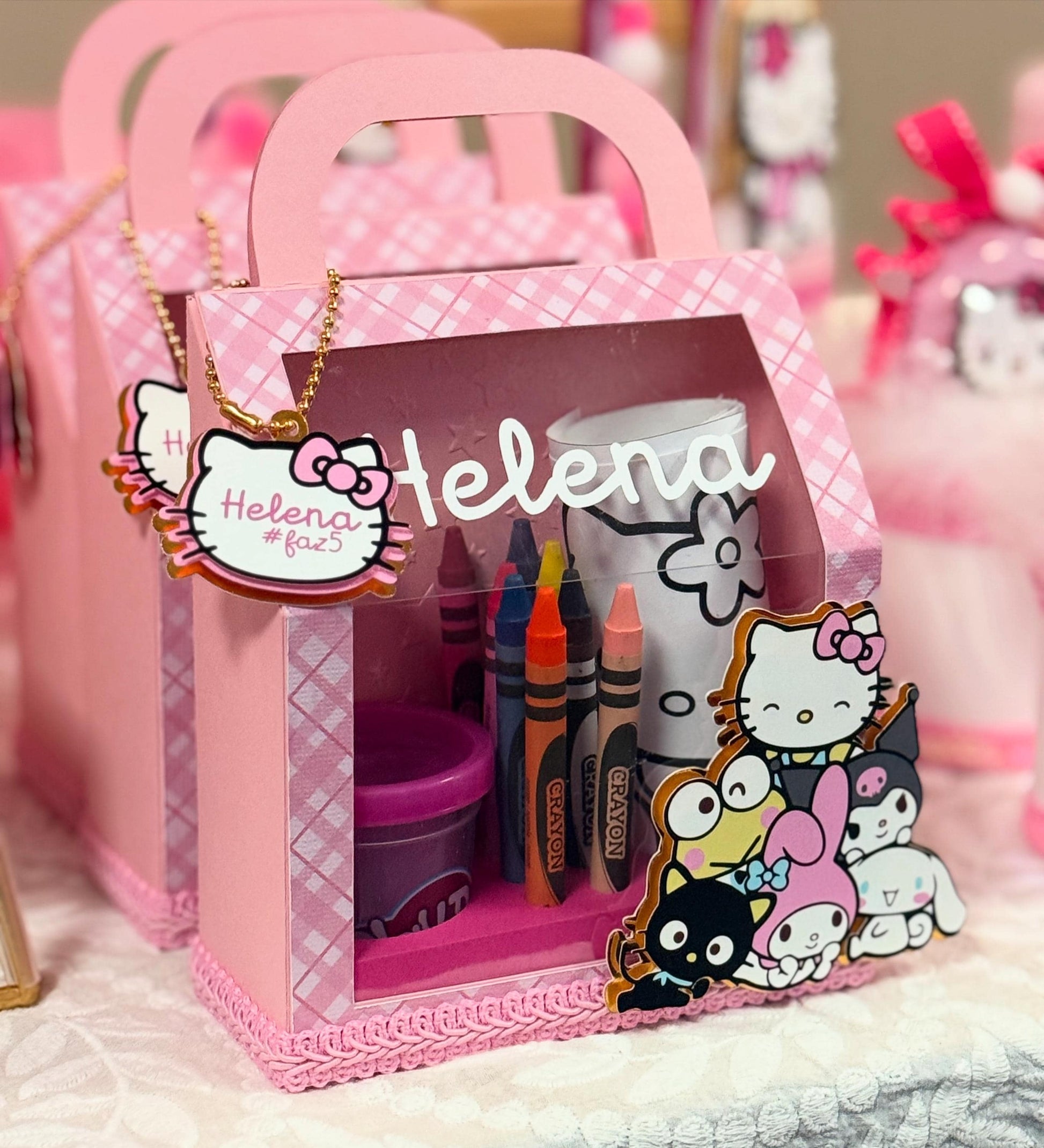 Personalized Kids coloring kit sets for party favors set of 6