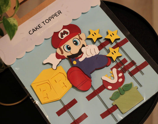 Super Customized Mario Bros Cake Topper