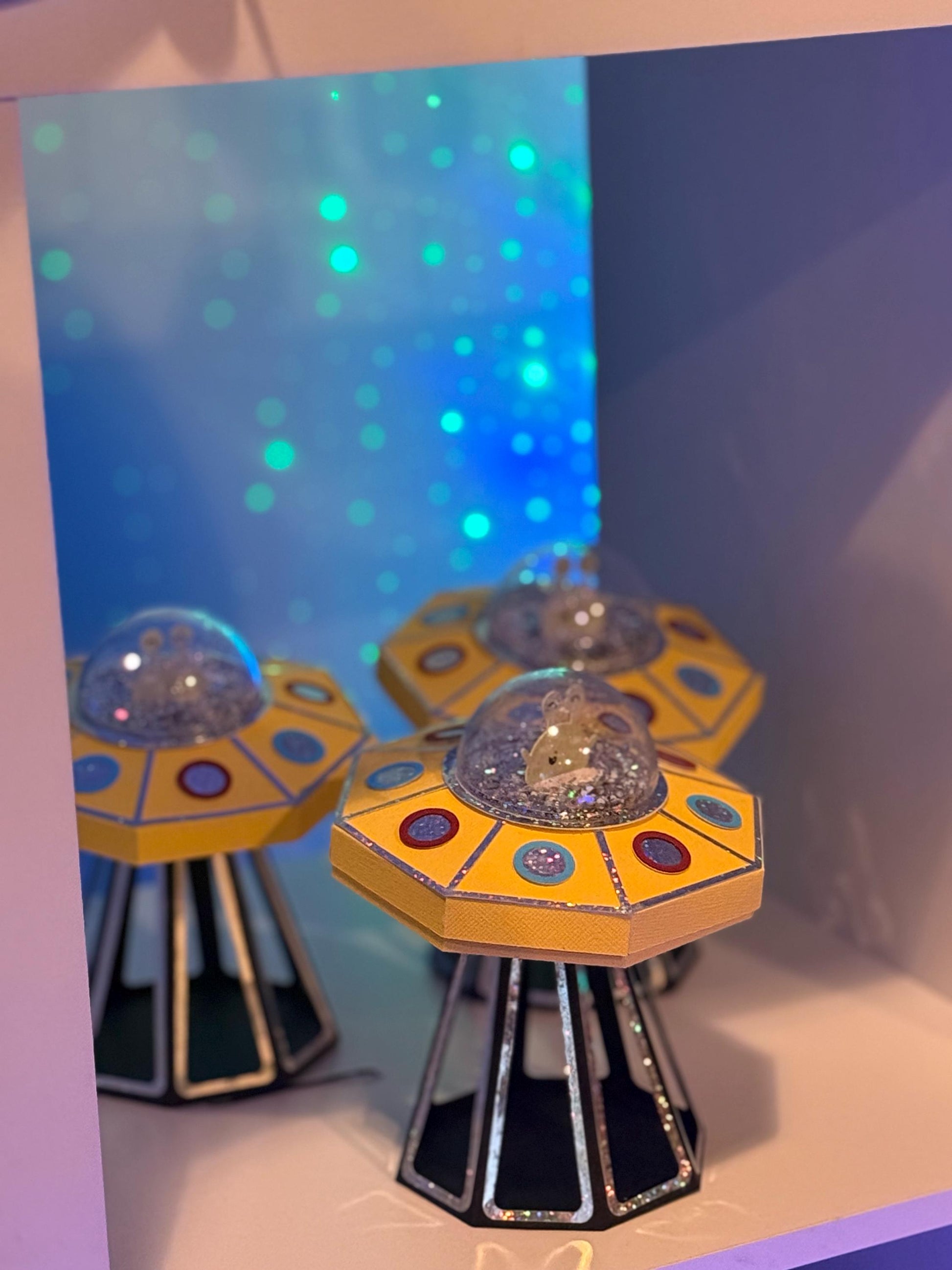 Flying Saucer Astronaut Theme Treat Boxes set of 4