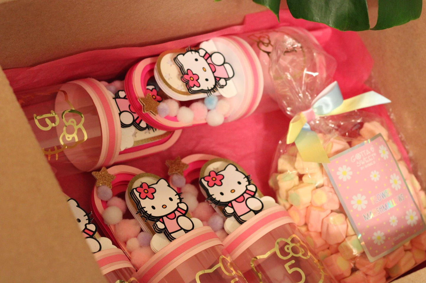 Round Acetate Treat Candy Box Hello Kitty Themed set of 6