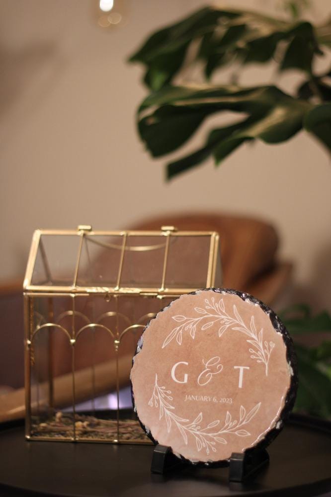 Personalized Round 6" Decorative Slate Custom Made To Order