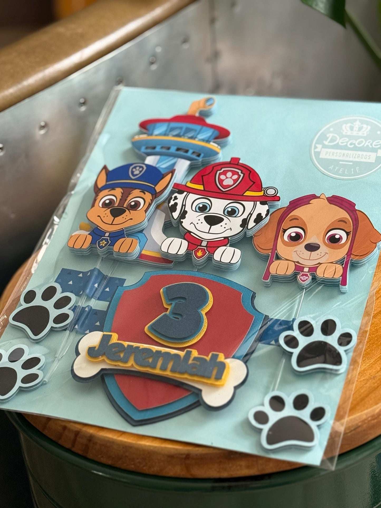 Doggie Patrol Customized Cake Topper