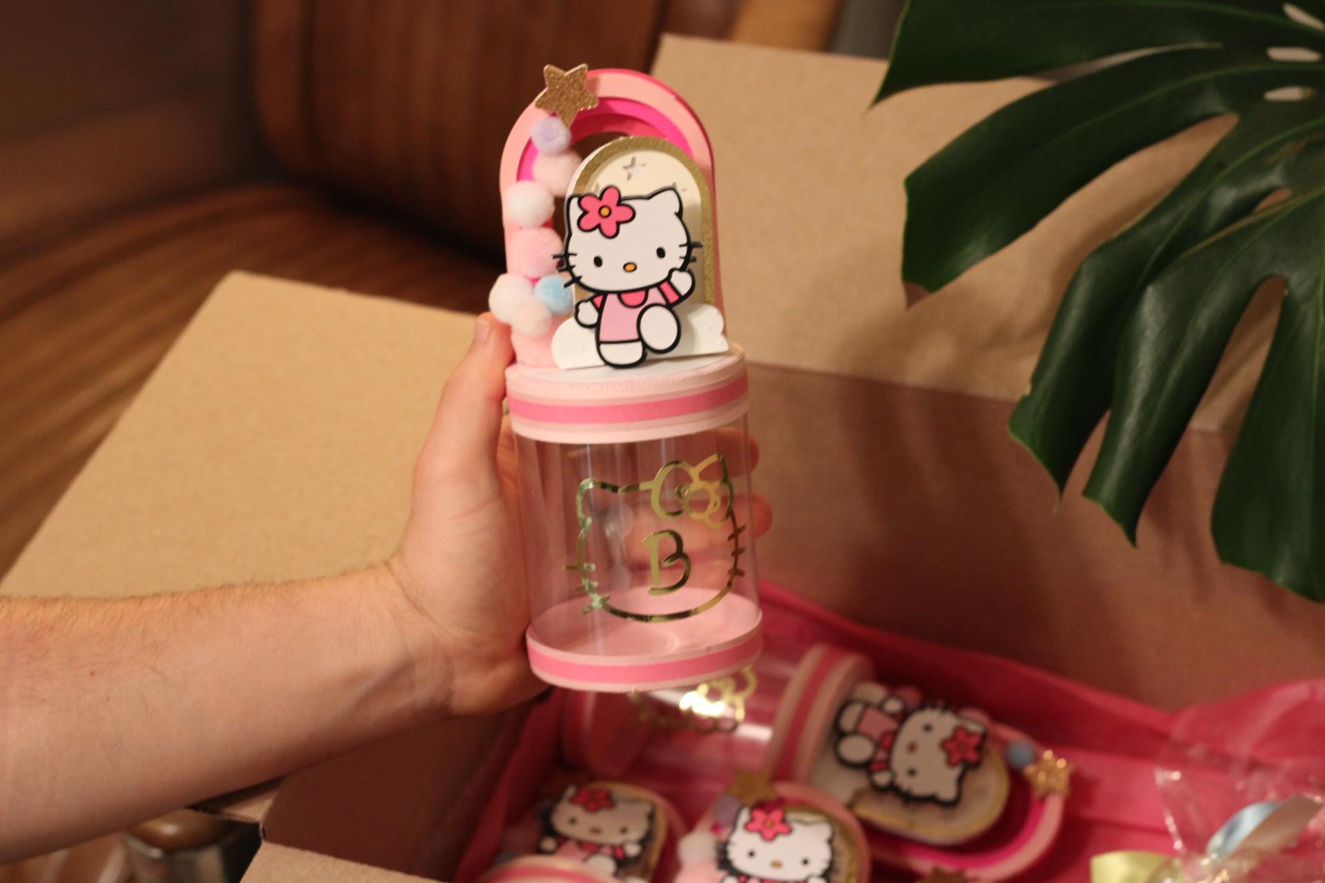 Round Acetate Treat Candy Box Hello Kitty Themed set of 6