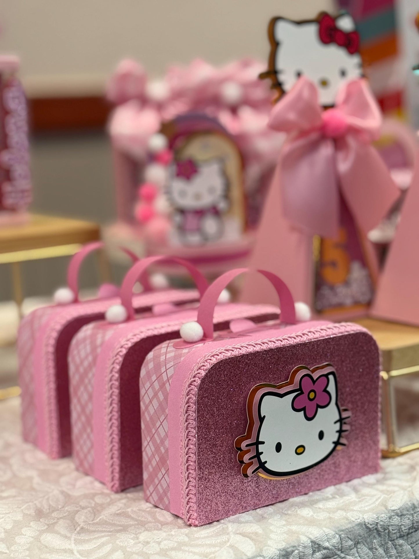 Hello Kitty Suitcases Party Favor Boxes Set of 6