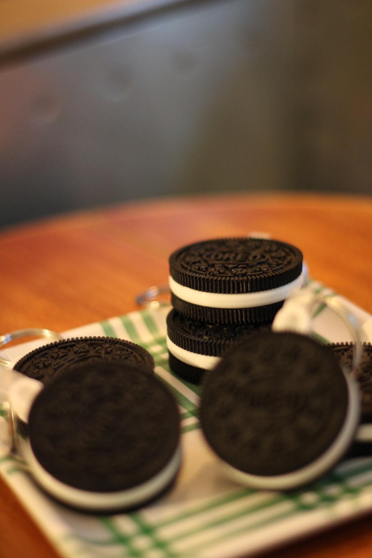 Cream Cookie Keychains 3D Printed Custom Made To Order