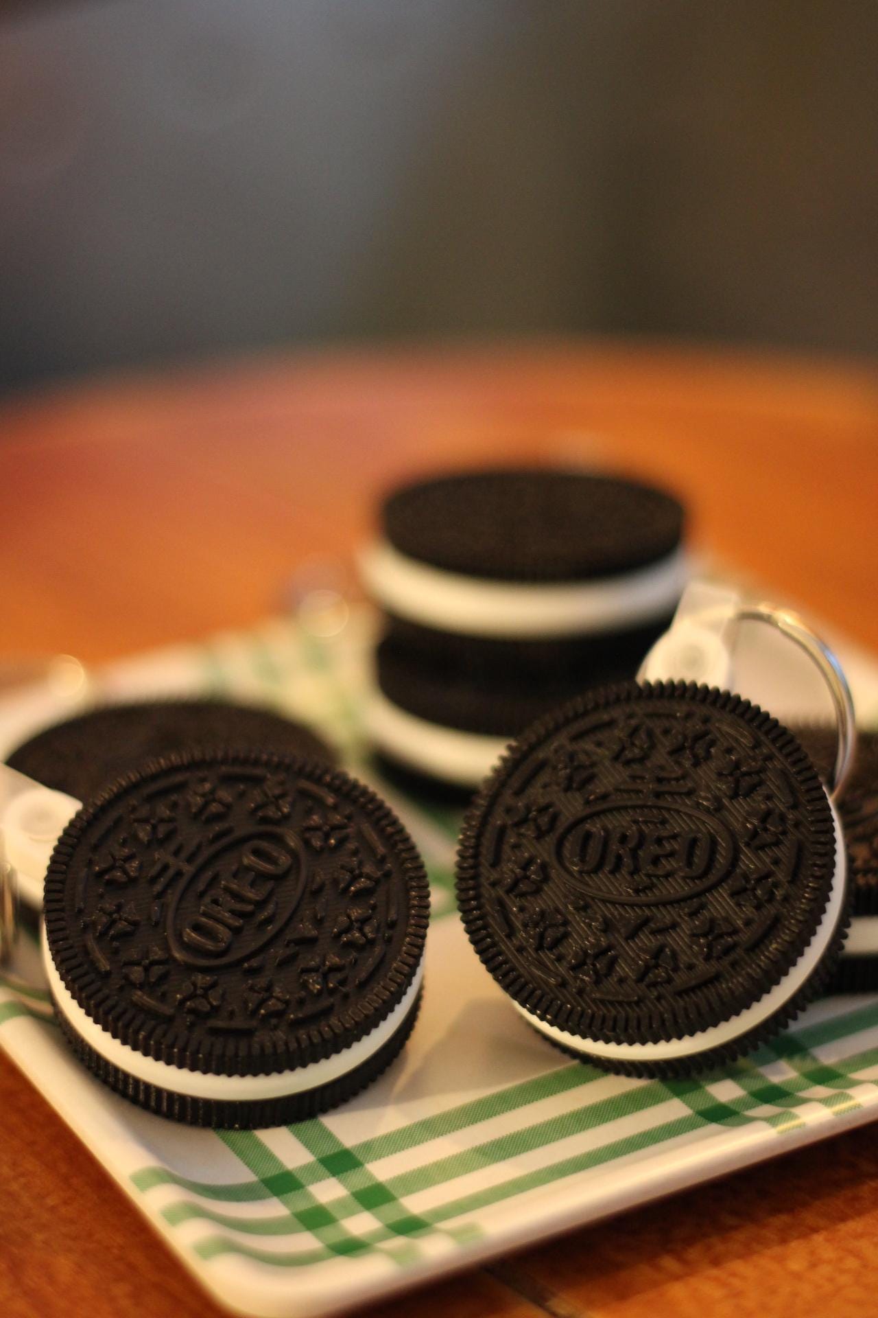 Cream Cookie Keychains 3D Printed Custom Made To Order