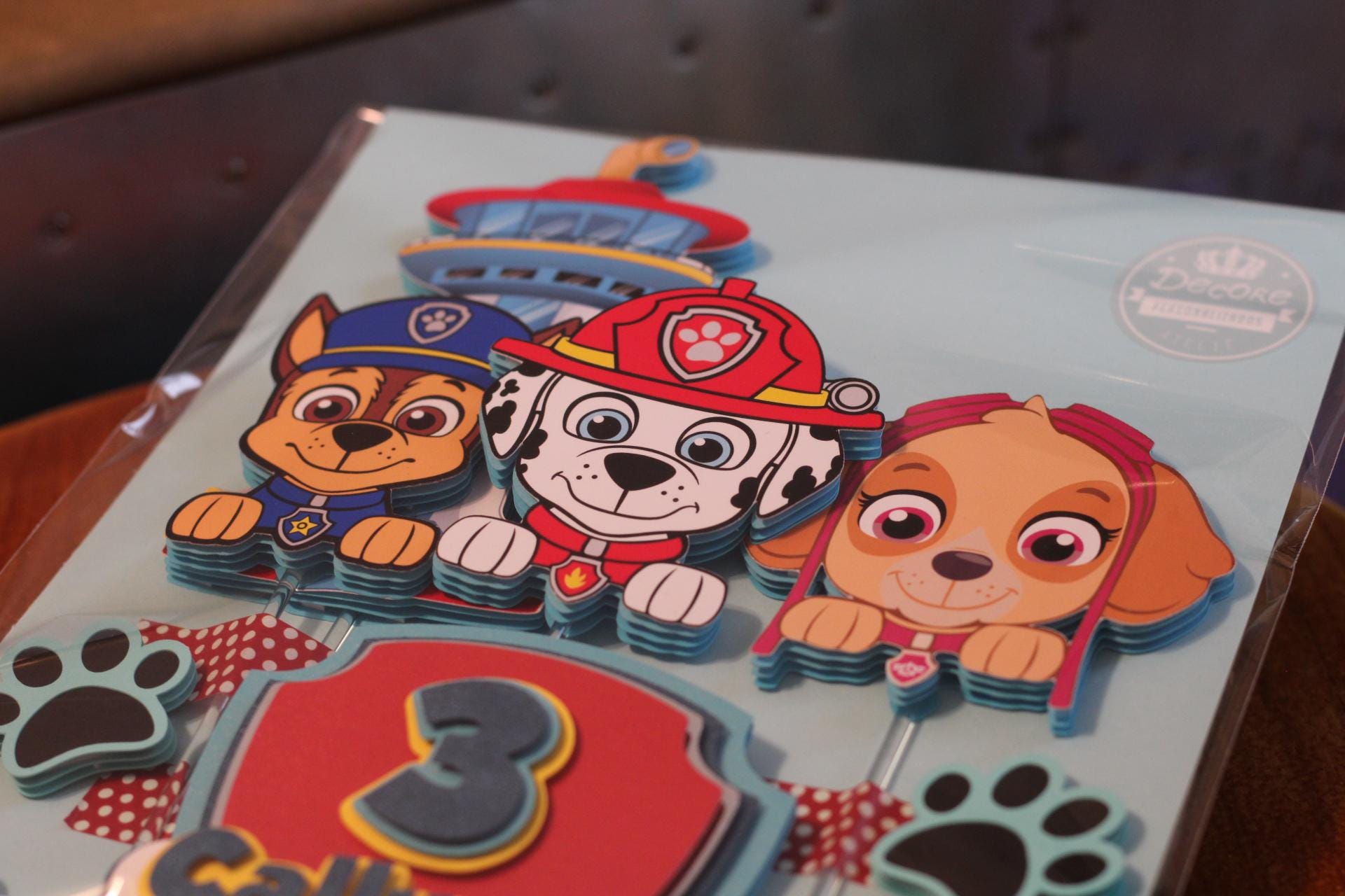 Doggie Patrol Customized Cake Topper