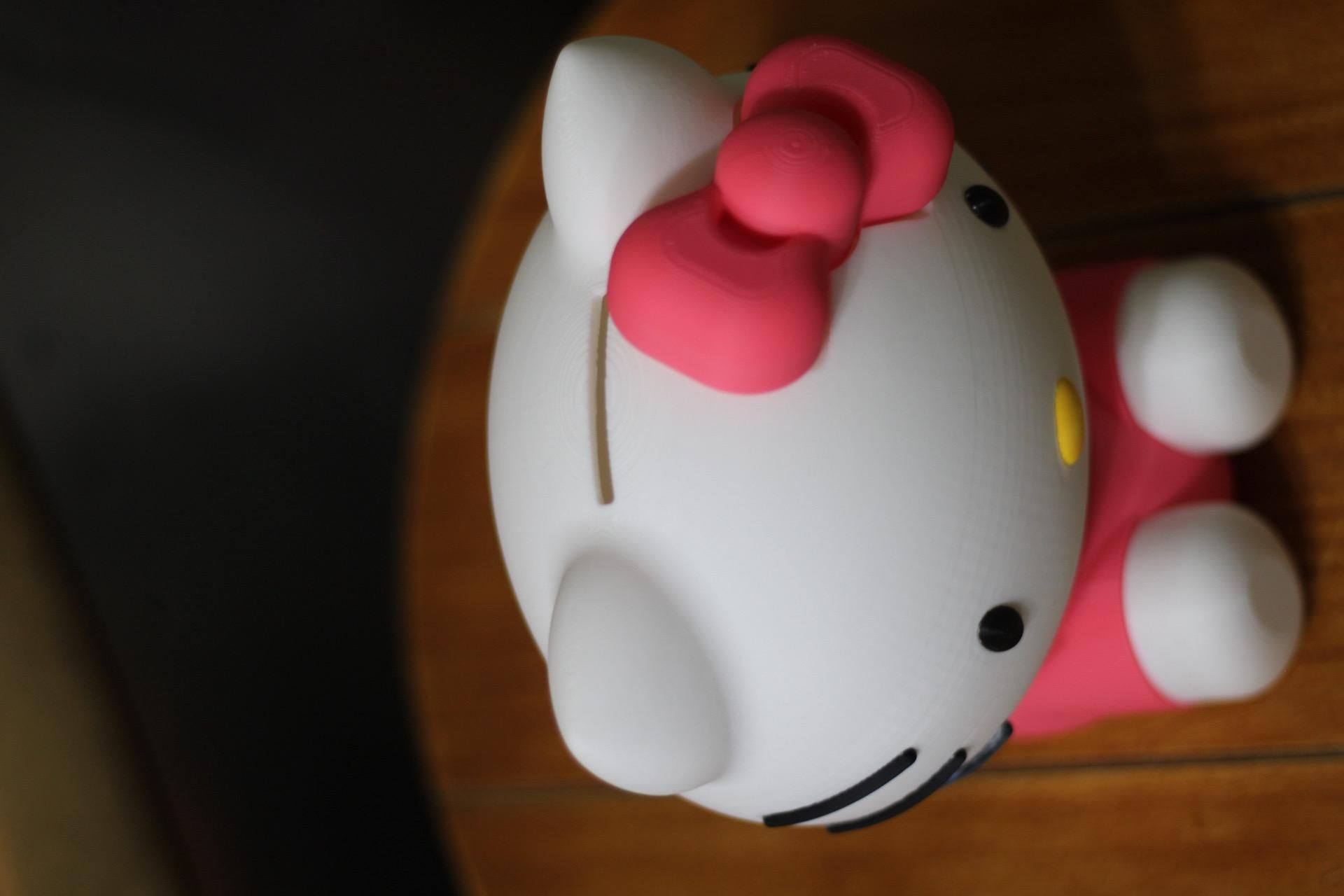 3D Printed Kitty Piggy Bank, Modern Kids Decor