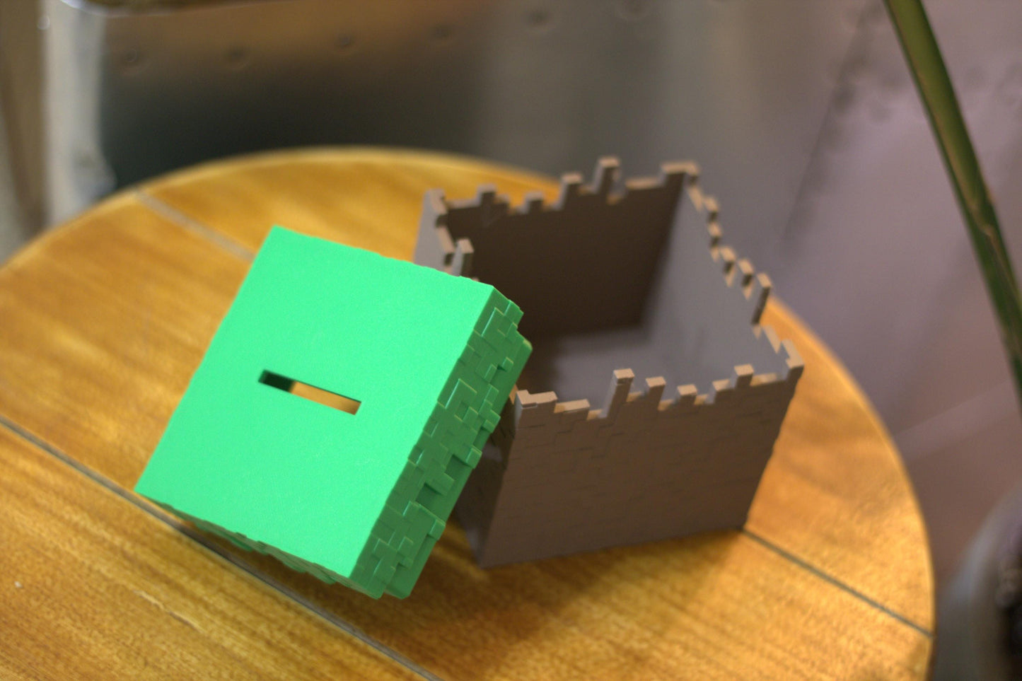 Pixelated Piggy Bank, 8-Bit Blocky Coin Bank, Gamer Gift