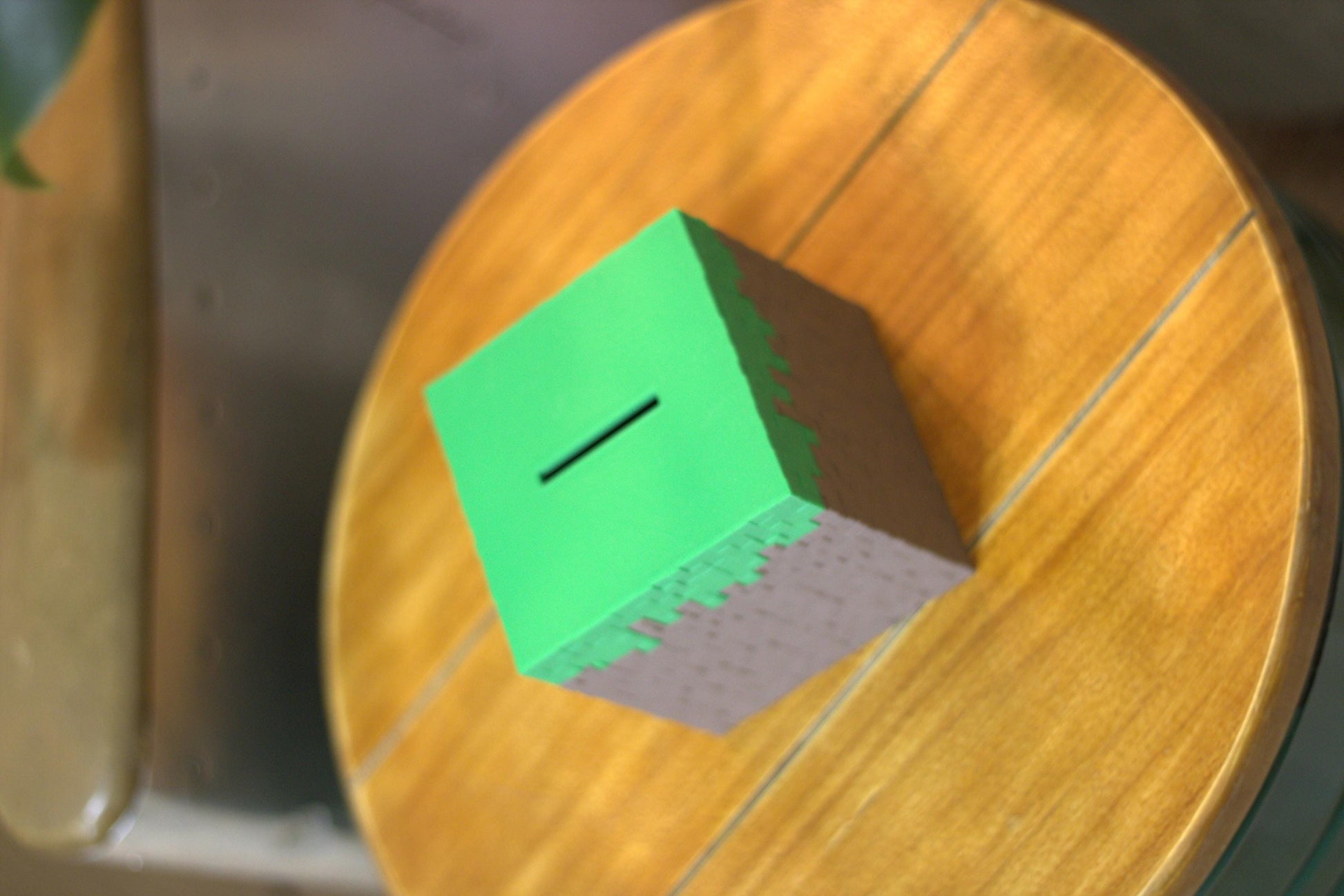 Pixelated Piggy Bank, 8-Bit Blocky Coin Bank, Gamer Gift