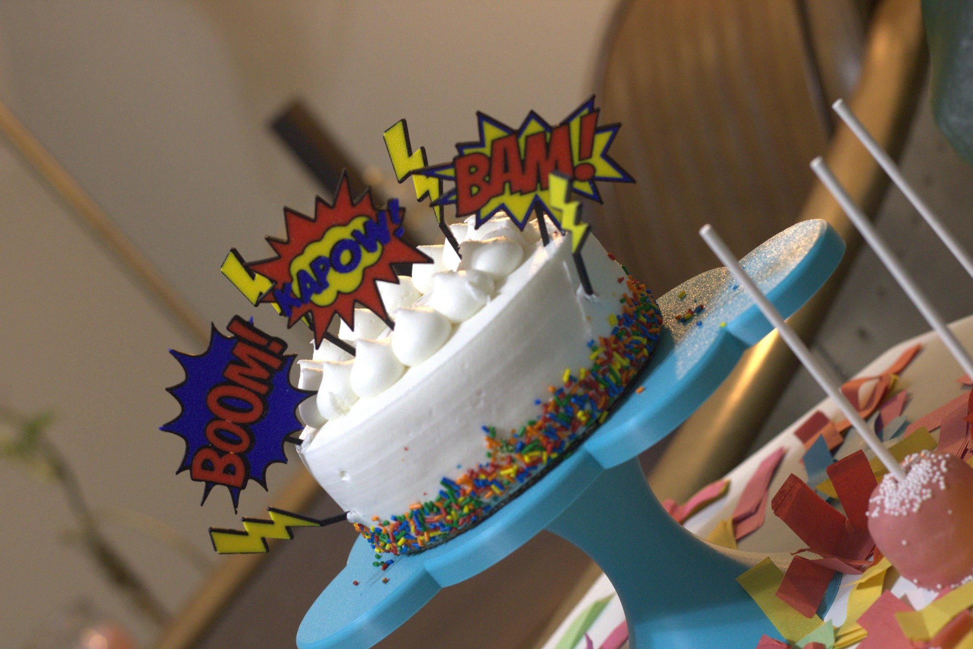 COLORFUL and FUN Assorted Cake Topper Picks 3D Printed Personalized