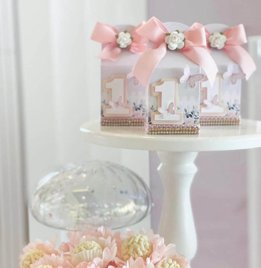 Delightful Butterfly Theme Milk Box Party Favors (Set of 6)