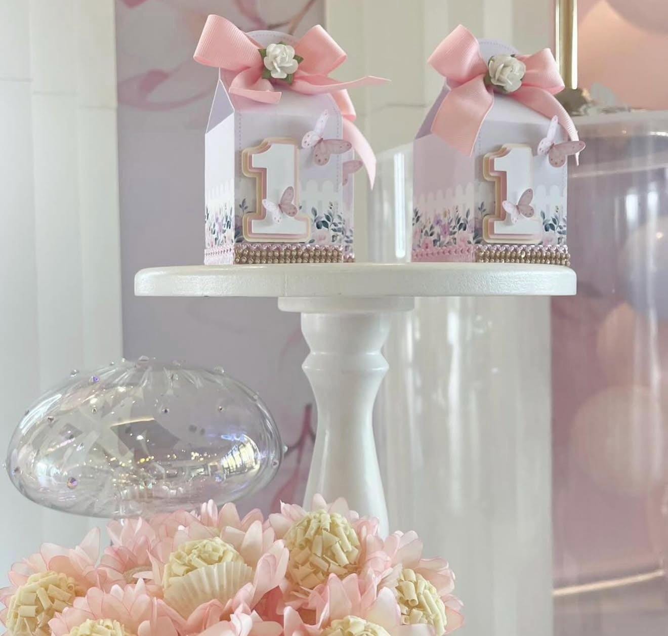 Delightful Butterfly Theme Milk Box Party Favors (Set of 6)