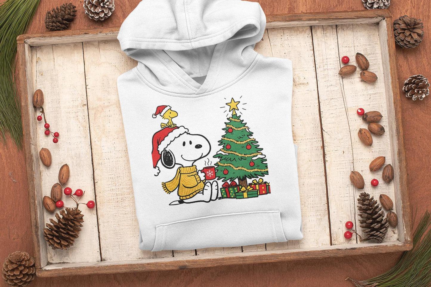 Festive Cheer Character Hoodie Sweatshirt - All Sizes! Snoops & Woodster