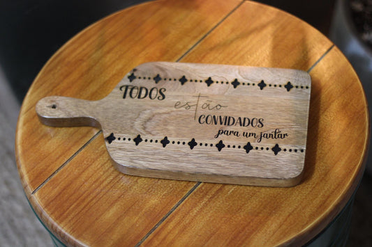 Personalized Wooden Laser Engraved Cutting Board, Serving Tray, Charchuterie Board, Gift & Decoration