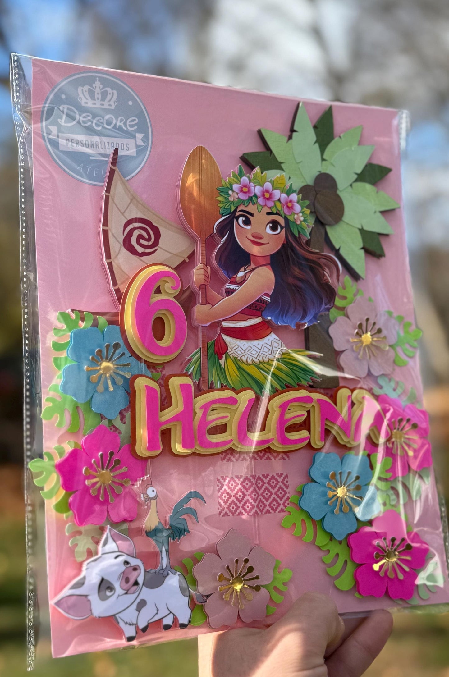 Moana Inspired Personalized Cake Topper Quality Kids Birthday Decore