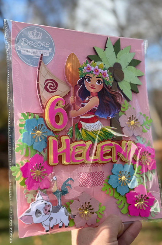 Moana Inspired Personalized Cake Topper Quality Kids Birthday Decore