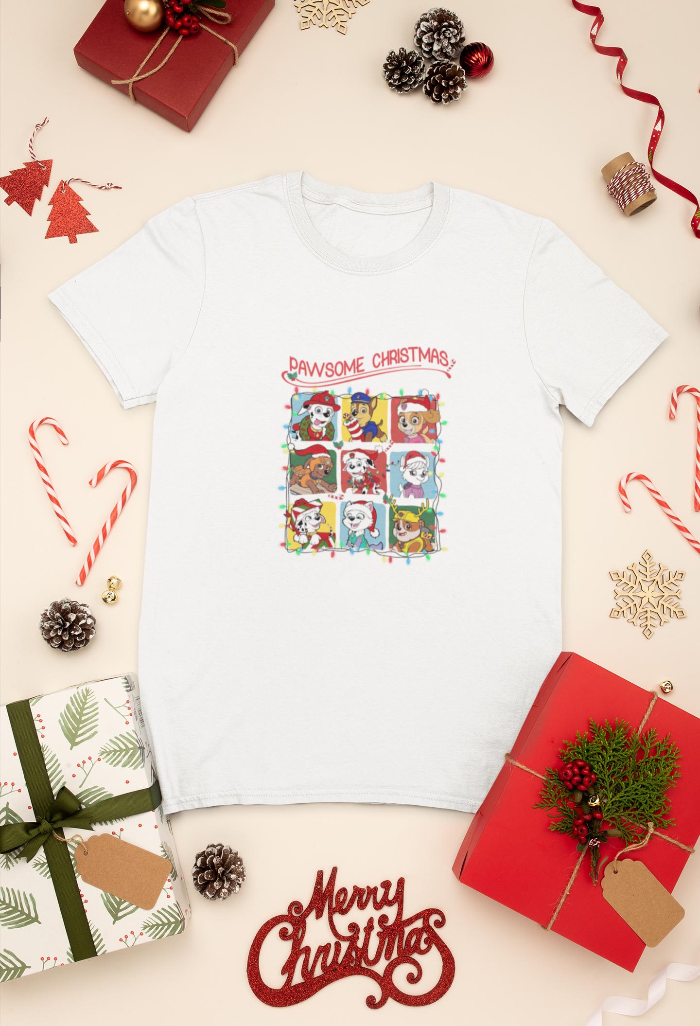 Pawsome Patrol Christmas T-Shirt for Kids!