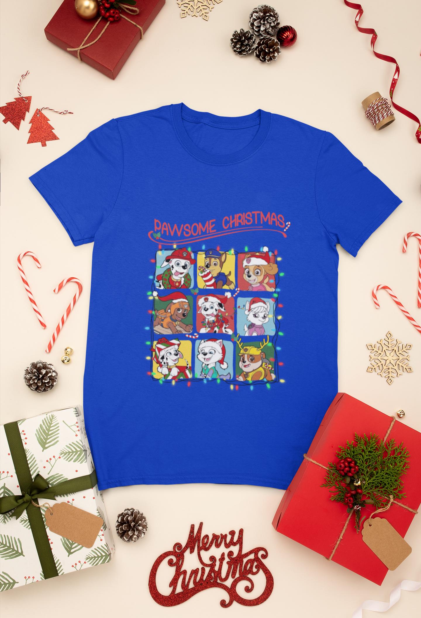 Pawsome Patrol Christmas T-Shirt for Kids!