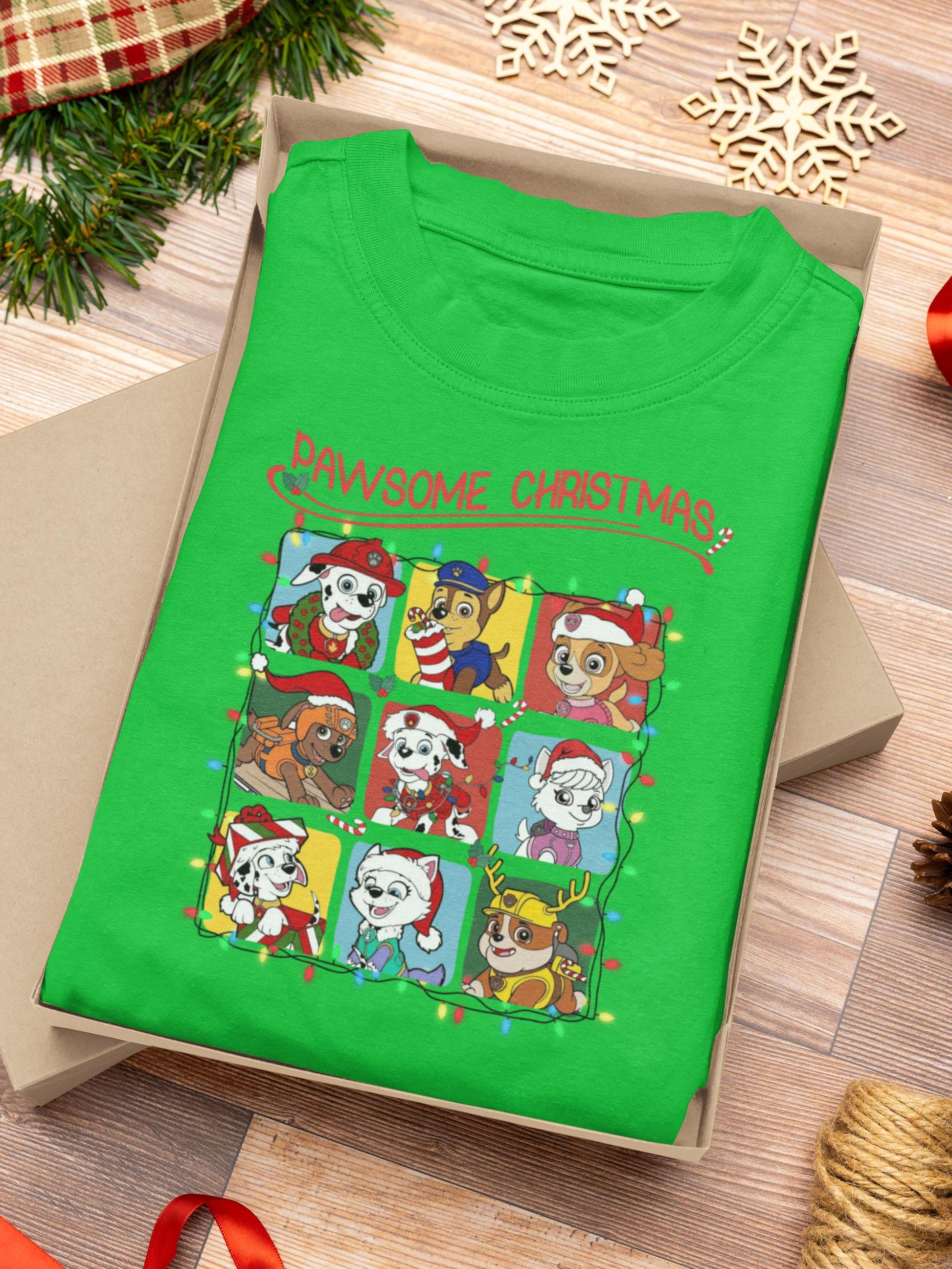 Pawsome Patrol Christmas T-Shirt for Kids!