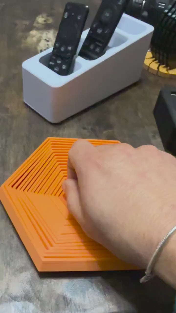 Spooky Season Spinner! Unique Pumpkin Hexagon Fidget Spinner with realistic Stem.