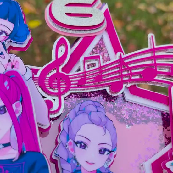 K-Pop Demon Hunters Inspired Birthday Cake Topper - Personalized Trending MUST HAVE Cake Topper