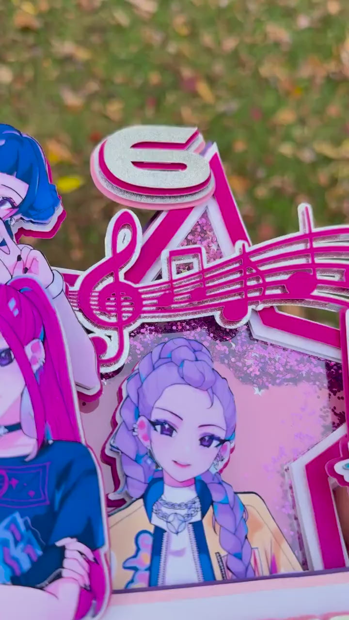 K-Pop Demon Hunters Inspired Birthday Cake Topper - Personalized Trending MUST HAVE Cake Topper