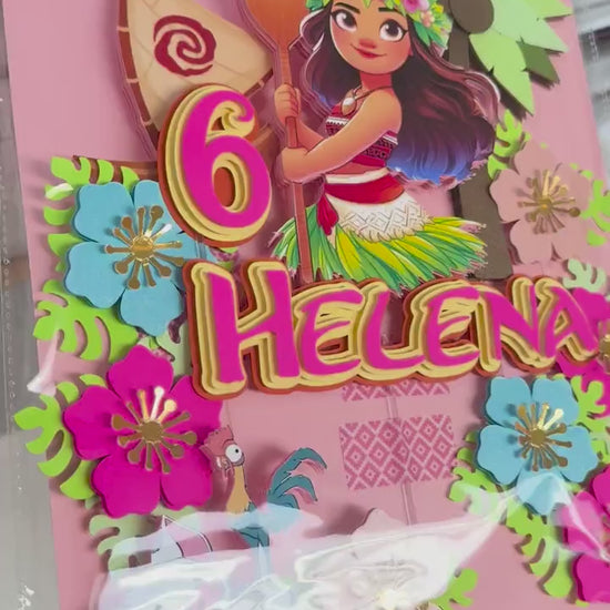 Moana Inspired Personalized Cake Topper Quality Kids Birthday Decore